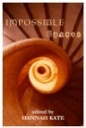 Image of book cover of short story anthology Impossible Spaces, showing a view into a spiral staircase